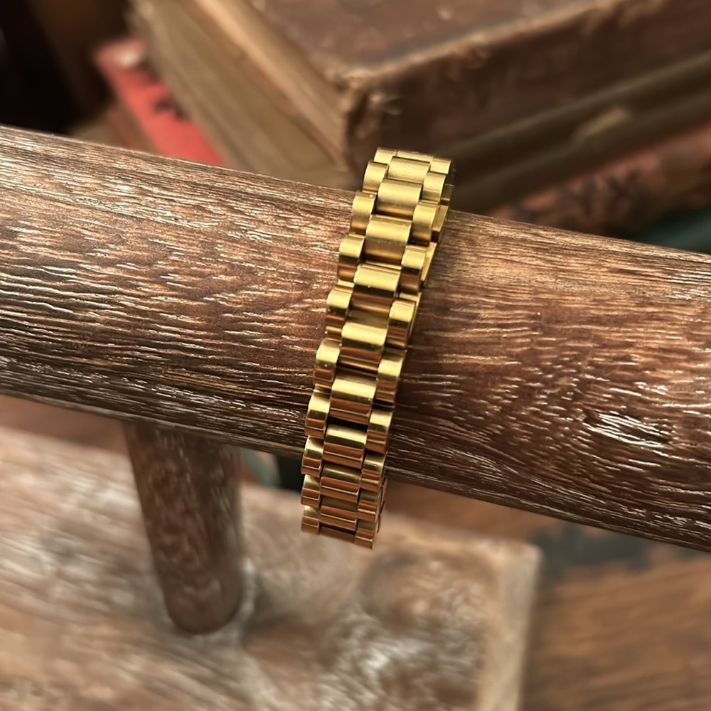 Gold Stainless Steel Link Bracelet